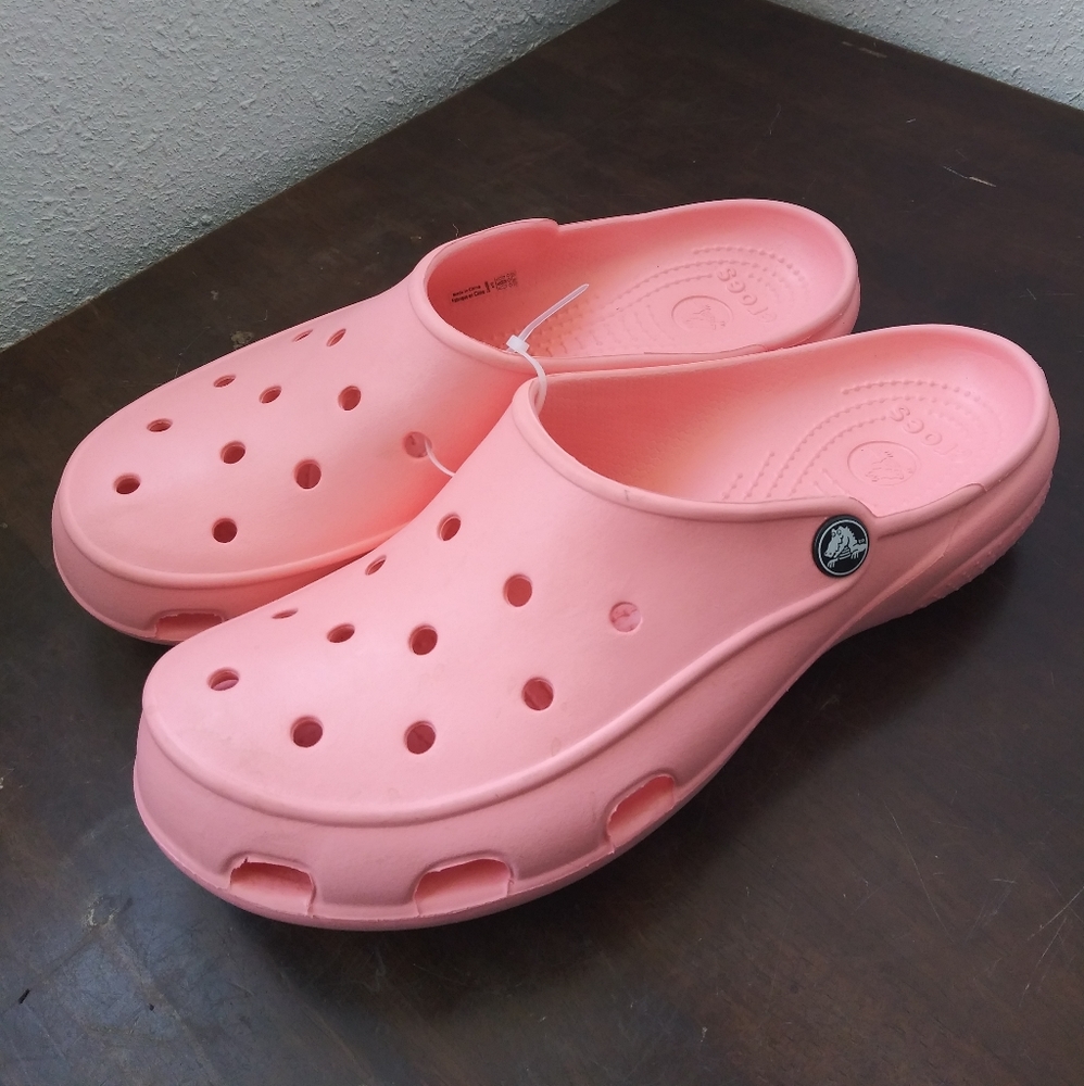 Pink Crocs nursing CLOGS Sz 10W